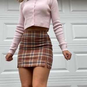 brandy Melville plaid cara skirt